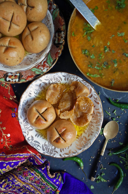 Rajasthani Bati - Baked Indian Bread Rolls to go with Dal