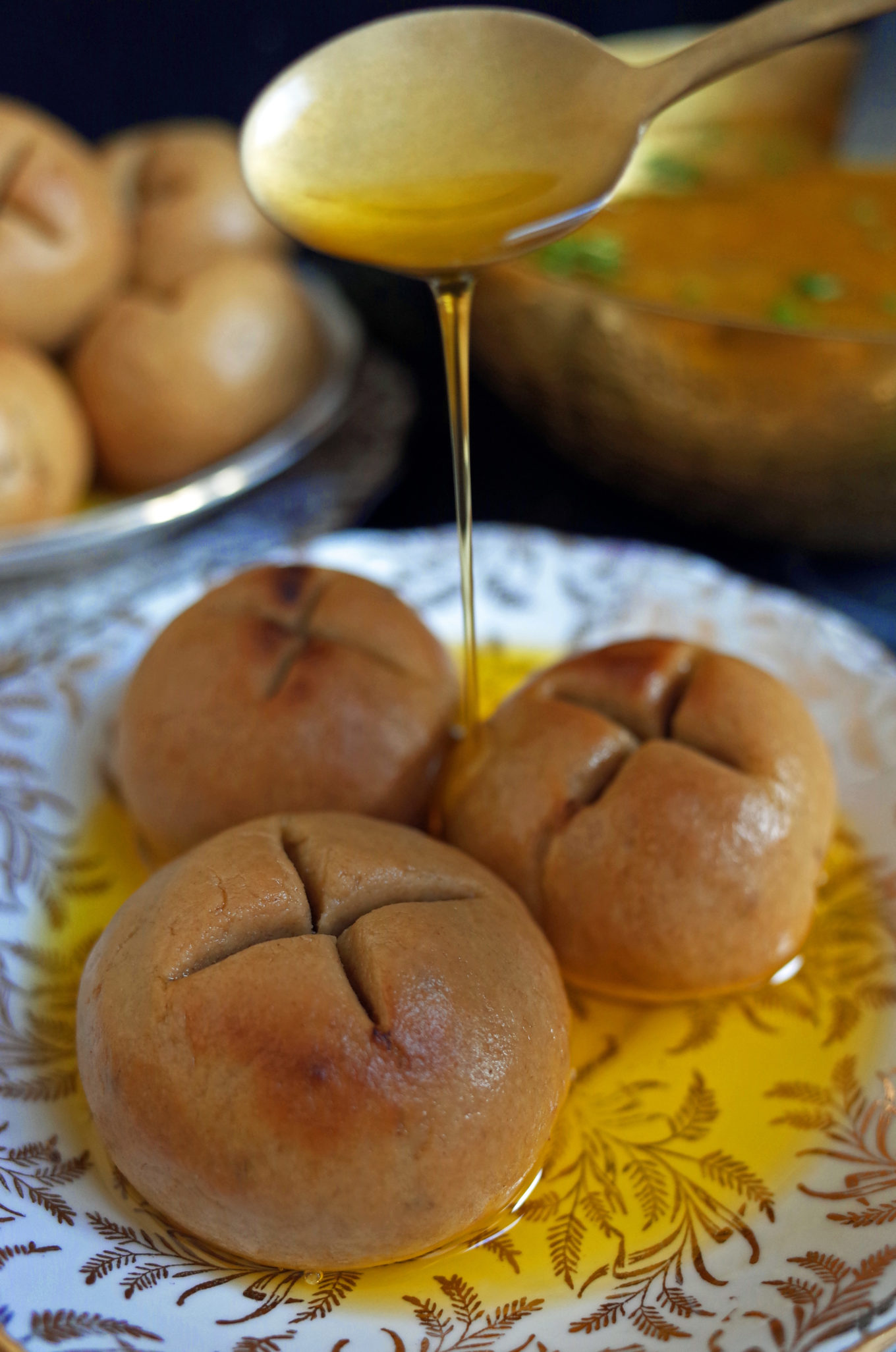 Rajasthani Bati - Baked Indian Bread Rolls to go with Dal