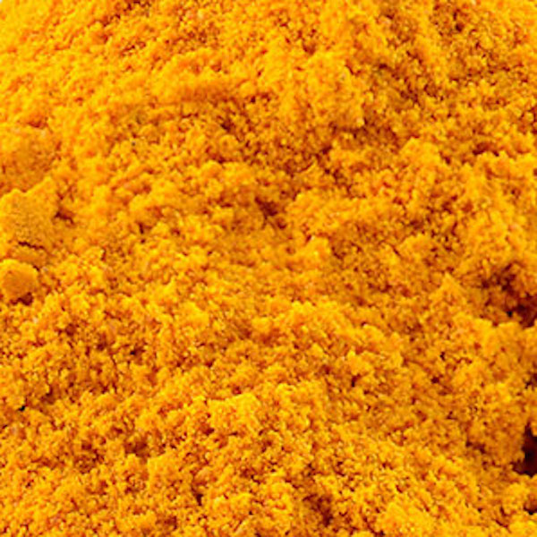 Close up photo of Indian spice turmeric powder