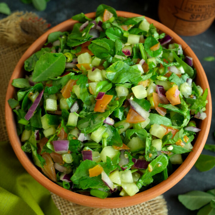 Methi Gholana / Kachumbar - Fresh Fenugreek Herb Salad