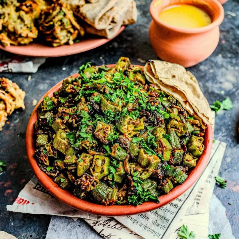 Vegan Okra Curry, Indian Bhindi Masala