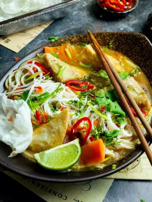 Tofu Tom Yum, Vegan Thai Noodle Soup