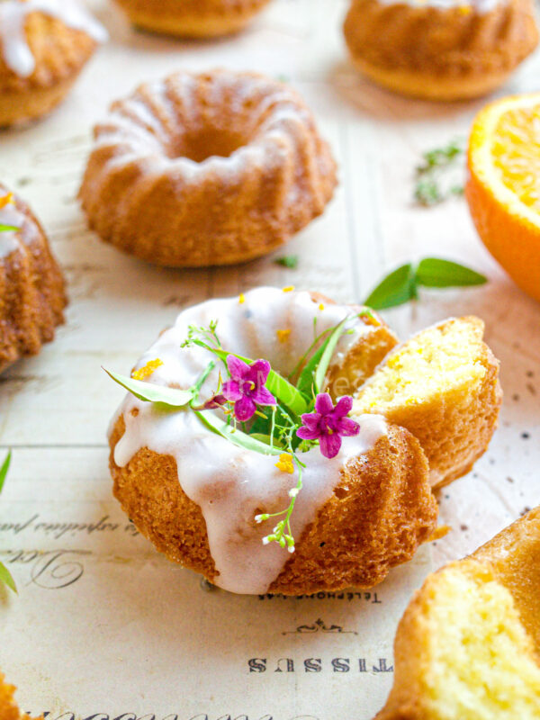 Baby Bundt Cakes with Orange and Cardamom