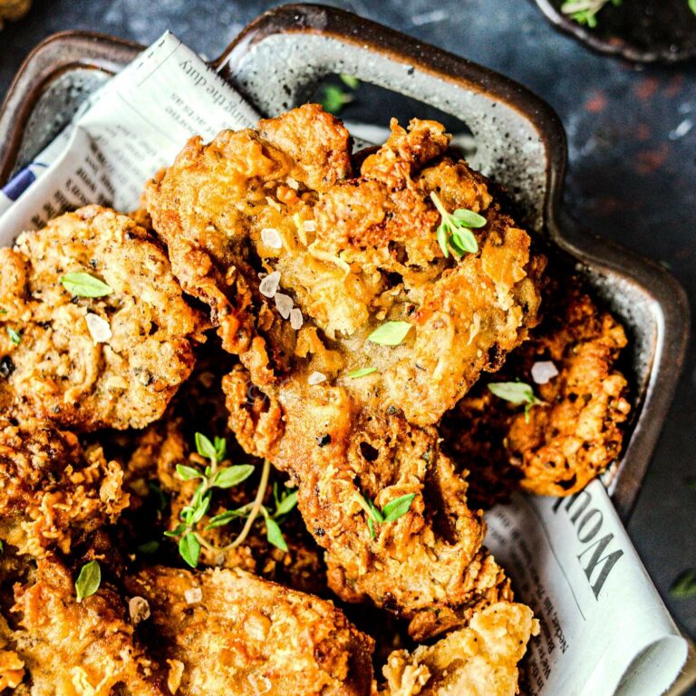 Vegan Fried Chicken from Oyster Mushrooms (KFC Copycat)