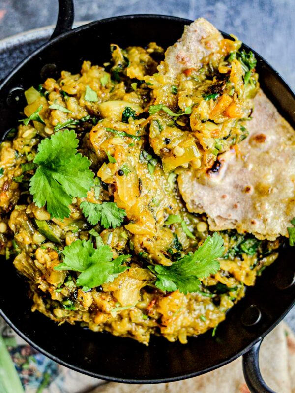 Vangyache Bharit, Maharashtrian Smoky Aubergine Curry