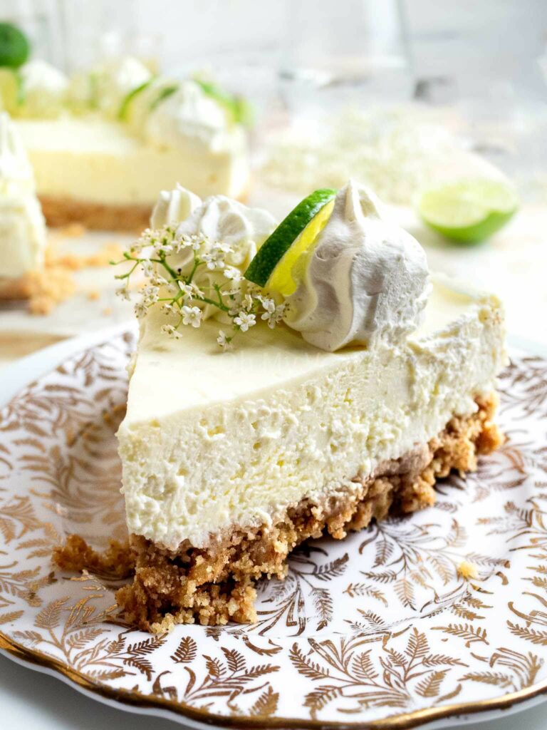 No-Bake Elderflower Cheesecake with Lime