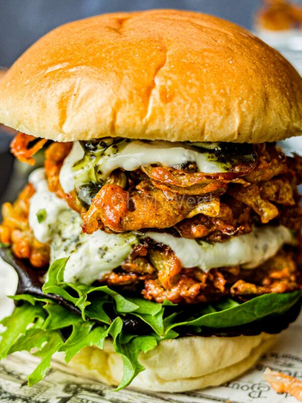 Onion Bhaji Burger