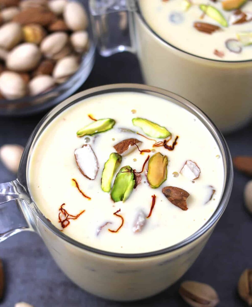 Basundi in a glass.