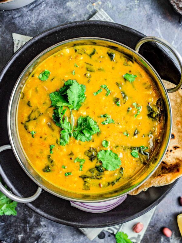 Dal Bhaji, Maharashtrian Lentil and Spinach Curry