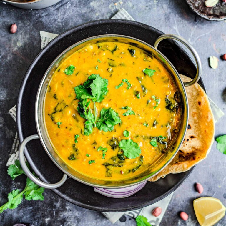 Dal Bhaji, Maharashtrian Lentil and Spinach Curry