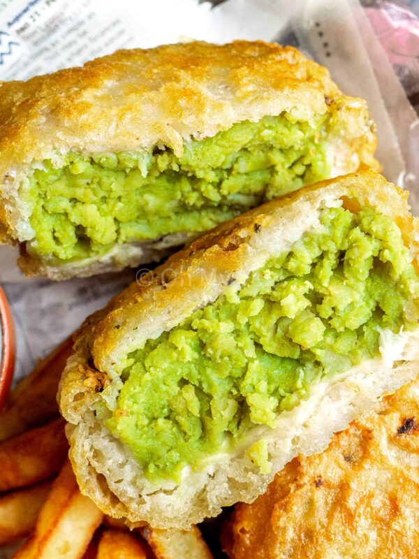 Mushy Pea Fritters, Chip Shop Style