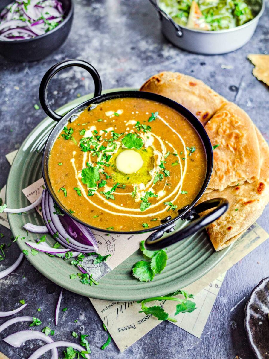 Dal bukhara with paratha.