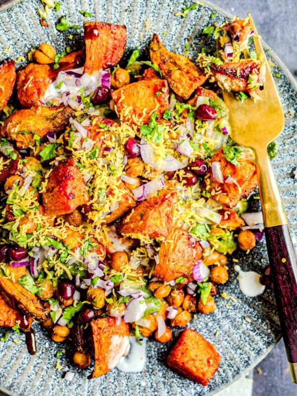 Sweet Potato Chaat (Baked Shakarkandi Chaat)