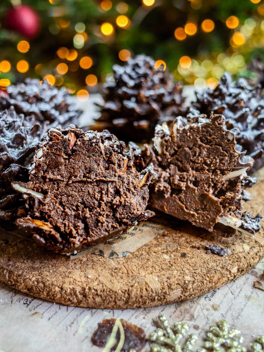 Inside pinecone brownies.